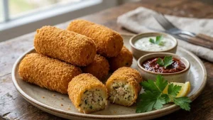 Dışı çıtır içi yumuşacık enfes atıştırmalık: Tavuk kroket tarifi