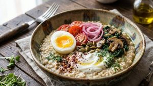 Yulaf sadece kahvaltıda mı yenir? Ezber bozan yüksek proteinli tuzlu yulaf bowl tarifi...