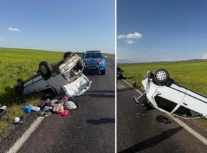 Şanlıurfa'da feci kaza! Otomobil takla attı 5 kişi yaralandı