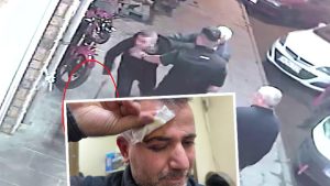 Yıkanıp tahriş olduğunu iddia ettiler: Fırıncıya saldırı kamerada