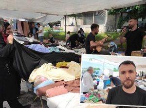 Düzce'de bayram öncesi alışverişe şarkılı pazarlama! Semt pazarında kendi besteleriyle satış yapıyor