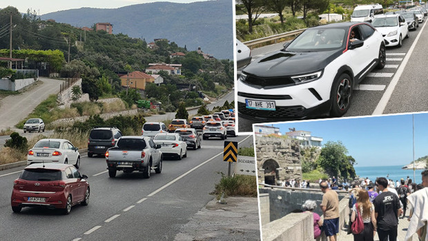 Turistik ilçede bayram tatili yoğunluğu: 25 bin 308 araç girişi oldu