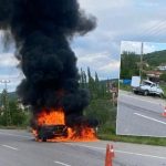 Feci kaza! Çarpışan otomobil alev topuna döndü; dede ile torunu hayatını kaybetti