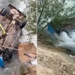 Otomobil dereye düştü: Feci kazada karı-koca öldü, 1 kişi yaralandı