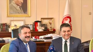 AKK Başkanı Yılmaz'dan, Demokrat Parti Genel Başkan Gültekin Uysal’a Ziyaret