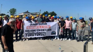 Özşen Madencilik işçileri ödenmeyen hakları için eylemde: 'Bayramı patrona zehir edeceğiz'