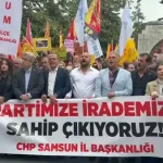 Samsun'da 'Atatürk'ün eserine sahip çıkıyoruz' eylemi: 'CHP Genel Merkezi'ne darbe yapıldı'