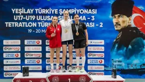 Modern pentatlon U19 kadınlar kategorisinde madalyalar sahiplerini buldu