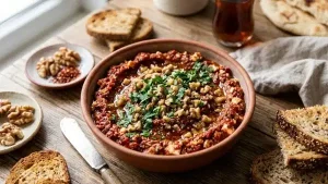 Ekmek üstü lezzetlerin yeni favorisi: Cevizli peynirli biber ezme tarifi