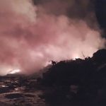 Silivri’de gece yarısı yangını: Çöp depolama alanı alev alev yandı