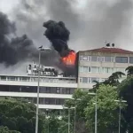 Beyoğlu'nda 5 katlı binada yangın