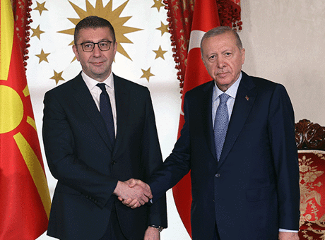 Cumhurbaşkanı Erdoğan, Kuzey Makedonya Başbakanı Mickoski'yi kabul etti