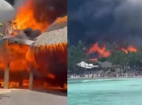Dominik’te korkutan yangın! Oteli alevler sardı: 1700 turist tahliye ediliyor