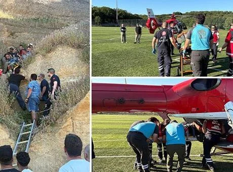 Gökyüzünde dehşet anları! Yamaç paraşütü kayalıklara çarptı: 1’i çocuk 2 yaralı
