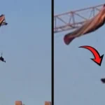 60 metre yükseklikte asılı kaldı! Paraşütle atlama kabusa dönüştü
