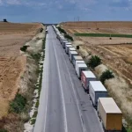Hamzabeyli Sınır Kapısı’nda 23 kilometrelik tır kuyruğu