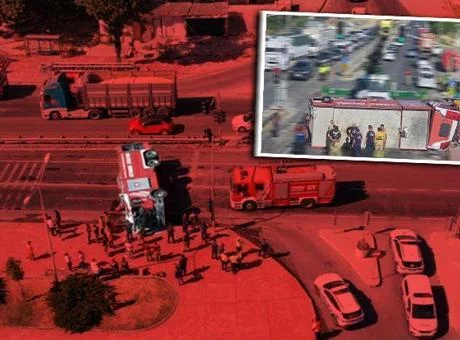 Yangın ihbarına giden itfaiye aracı devrildi: 3 yaralı
