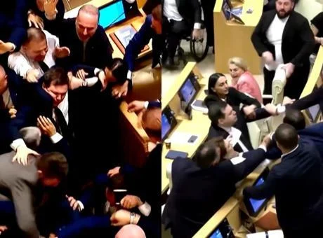 Parlamento karıştı, milletvekilleri birbirine girdi! Olimpiyat şampiyonu halterci de kavgaya katıldı