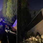 Ters şeride giren otomobil servisi şarampole uçurdu: 8 yaralı
