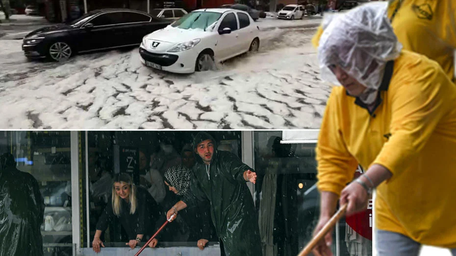 Ankara ve Afyonkarahisar’da sağanak ve dolu: Bir anda bastırdı, yollar beyaza büründü