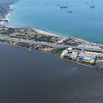 Küçükçekmece Gölü'nde korkutan manzara: Kirlilik gökyüzünden görüntülendi