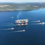 Dünyanın 3'üncü büyük ağır kaldırma vinci Çanakkale Boğazı'ndan geçti