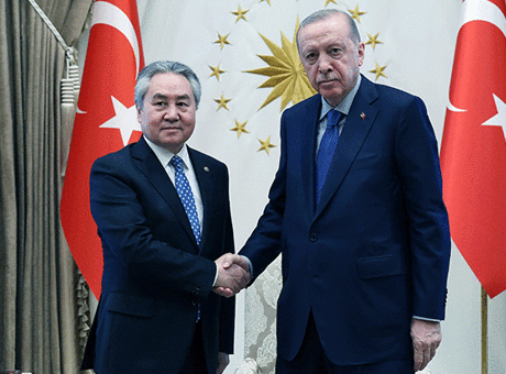 Cumhurbaşkanı Erdoğan, Kırgızistan Dışişleri Bakanı Ceenbek Kulubayev’i kabul etti