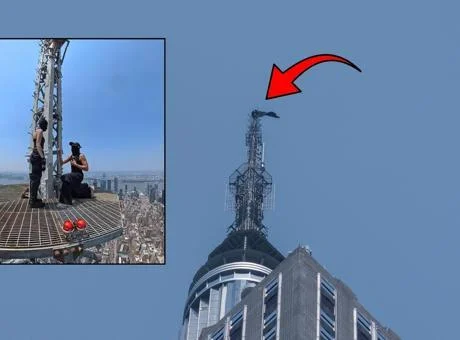 443 metrede evlenme teklifi: Rus çift Empire State’te gözaltına alındı
