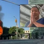 BM Genel Merkezi önünde dehşet! Kendini ateşe verdi