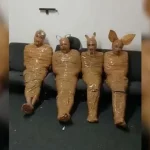 Mahalleliden sıra dışı tuzak! Yakalanan hırsızları koli bandıyla 'Teletabilere' benzettiler