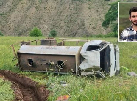 Bingöl’de Su Tankeri Şarampole Devrildi: 1 Ölü, 1 Ağır Yaralı